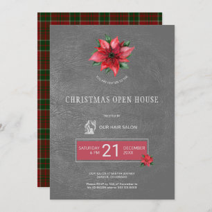 Invitation Salon de coiffure exclusif Noël Open House Party