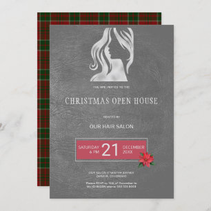 Invitation Salon de coiffure exclusif Noël Open House Party
