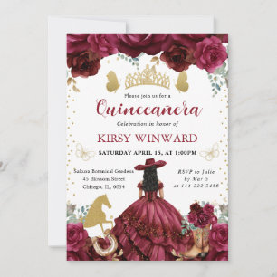 Invitation Salon de coiffure Red Dress Black Hair Princesse Q