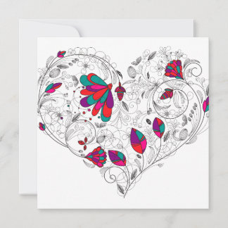 Invitation Salon de fête de Saint-Valentin coloré