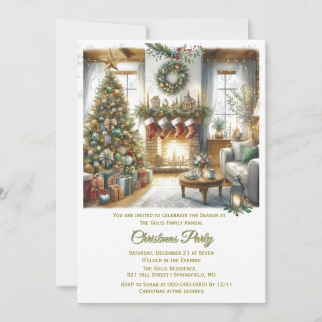 Invitation Salon et sapin de Noël  Fête   (Devant)