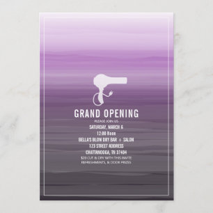 Invitation Salon ouvrant Purple Ombre
