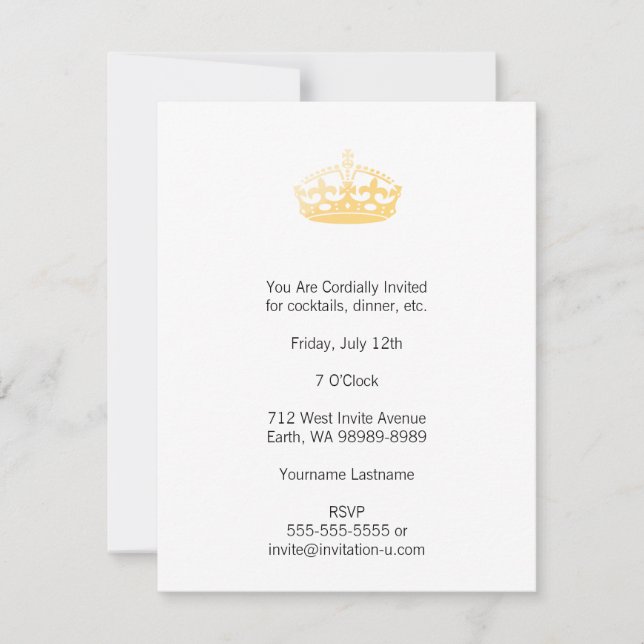 Invitation Salon Unisex Palace Jubilee Crown (Devant)