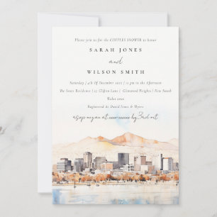 Invitation Salt Lake City Utah Aquarelle Scape Shower de Mari