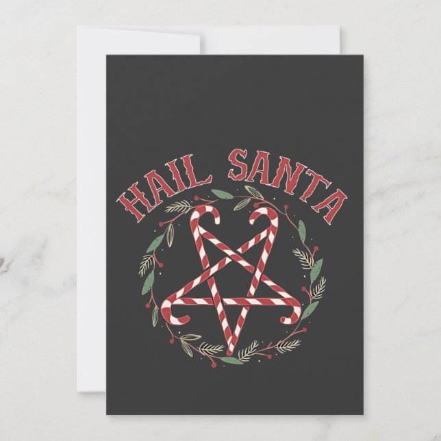 Invitation Salut Satan Noël Krampus Xmas Devil Candy (Devant)