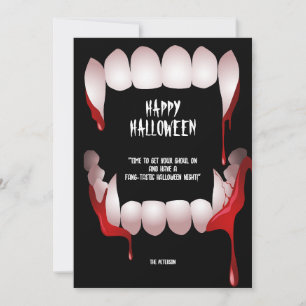Invitation Salutation de Dracula pour l'Halloween