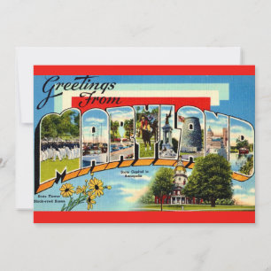 Invitation Salutation vintage du Maryland