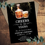 Invitation Salutations à 30 ans Whiskey Adulte Anniversaire<br><div class="desc">Salutations à 30 ans whiskey adulte Anniversaire. Facile à personnaliser. Tout le texte est ajustable et facile à changer pour vos besoins de partie. Verre de whisky aquarelle. Barre ou jardin barbecue design anniversaire. N'importe quel âge,  il suffit de changer le texte.</div>