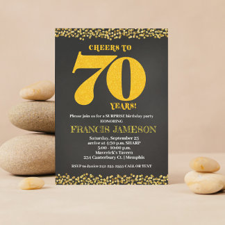 Invitation Salutations à 70 ans 70e anniversaire