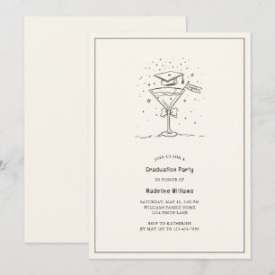 Invitation Salutations à la Grad Martini Graduation Party