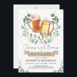 Invitation Salutations et bières à 60 ans Homme adulte Annive<br><div class="desc">Salutations et bières à 60 ans!  Personnalisez cette amusante invitation à l'anniversaire sur le thème de la bière avec vos détails. Utilisez les outils de conception pour modifier le texte,  modifier la couleur et le style de police pour créer un modèle unique d'invitation aimable.</div>