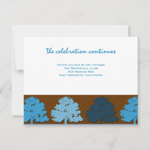 Invitation Samuel Réception Bar Mitzvah Mariage Blue Trees