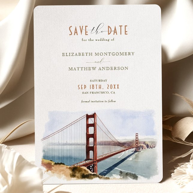 Invitation San Francisco Enregistrer La Date Destination Invi (Créateur téléchargé)