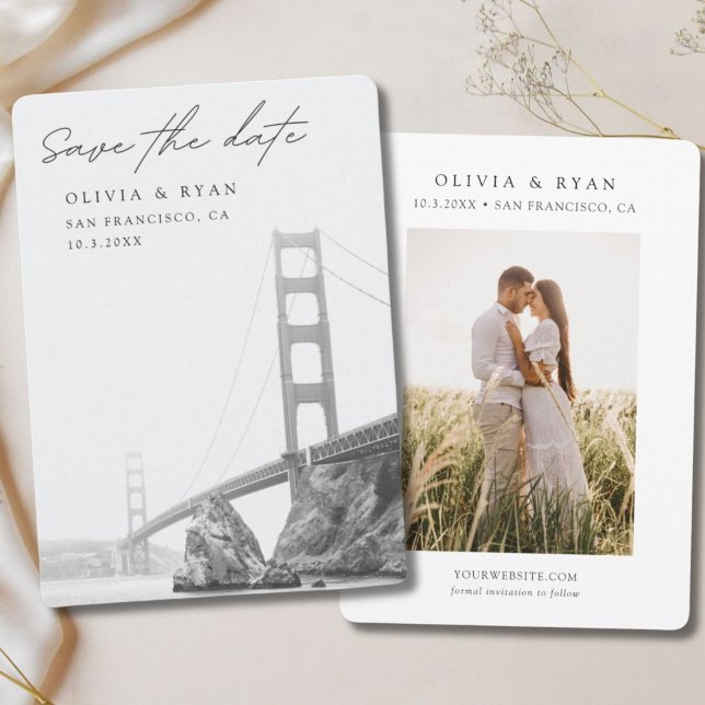 Invitation San Francisco Mariage Golden Gate Enregistrer la d (San Francisco Wedding Golden Gate Save the Date Invitation)