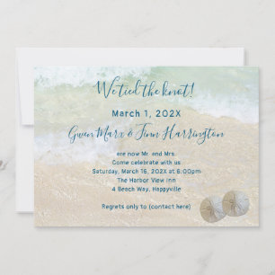 Invitation Sand Dollars Private Ceremony se sont mariés Invi