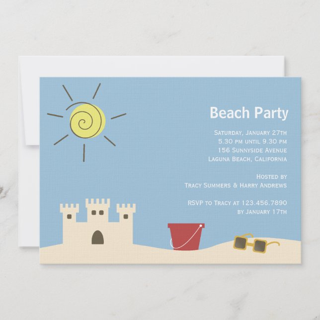 Invitation Sandcastle Summer Party (Devant)