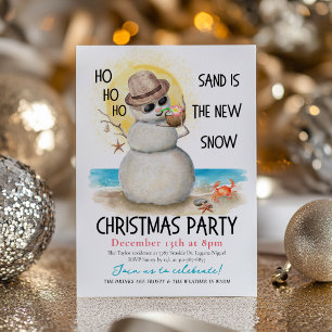 Invitation Sandman Tropical Beach Christmas Party