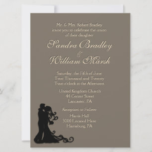 Invitation Sandstone de la mariée et de la chambre