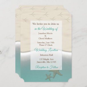 Invitation Sandy Beach Mariage Photo Thématique Invite