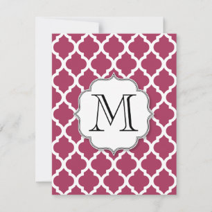 Invitation Sangria Carrelage marocain avec Monogramme personn
