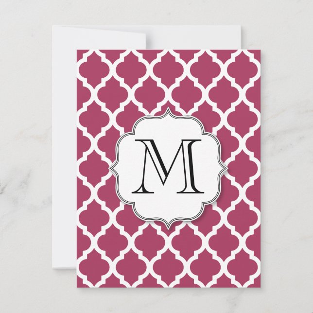 Invitation Sangria Carrelage marocain avec Monogramme personn (Devant)
