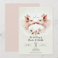 Sangsue rose à museau floral rustique Mariage