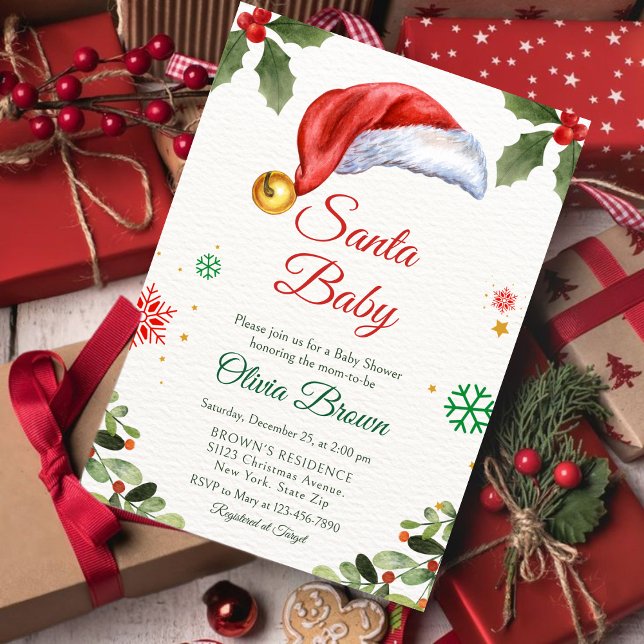 Invitation Santa Baby a une fête de Noël pour bébé (Créateur téléchargé)