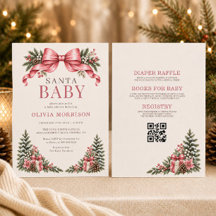 Invitation Santa Baby Arc-en-ciel Bébé Shower