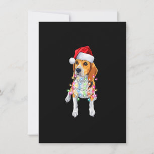 Invitation Santa Beagle Christmas Lights Christmas Dog Lover 