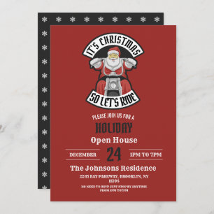 Invitation Santa Claus à moto