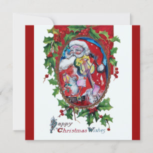 INVITATION SANTA CLAUS AVEC VIOLIN - PARTI NOËL