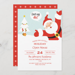 Invitation Santa Claus - juste dire go