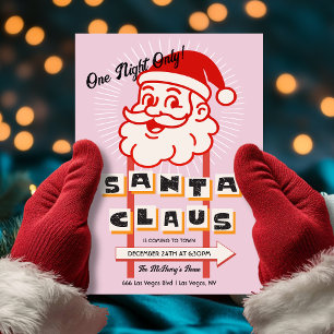 Invitation Santa Claus Une seule nuit Signe