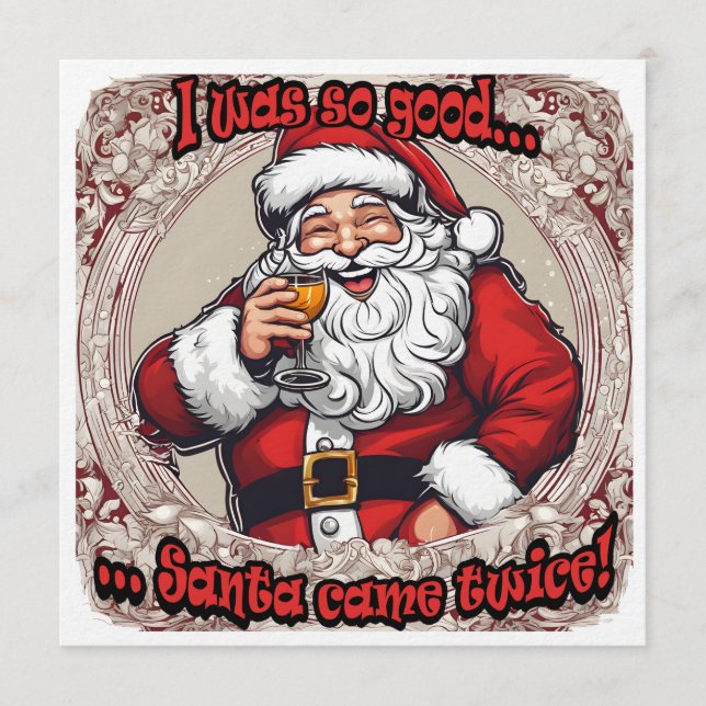 Invitation Santa est venu deux fois ! (Devant)