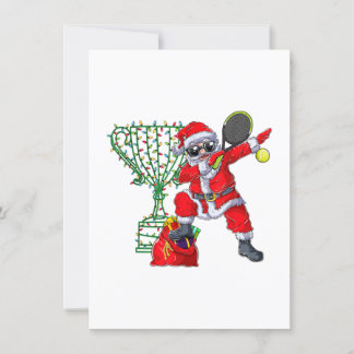 Invitation Santa qui fait le dab au tennis Noël cadeau hommes