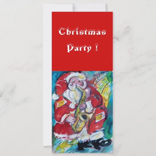INVITATION SANTA & SAX, FÊTE DE NOËL (Devant)