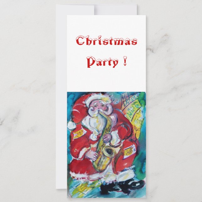 INVITATION SANTA & SAX, FÊTE DE NOËL (Devant)