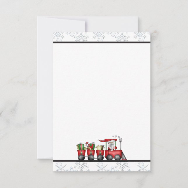 Invitation Santa Train Holiday stationery (Devant)