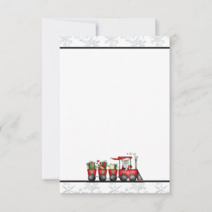Invitation Santa Train Holiday stationery