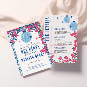 Invitation Santorin Musical Bougainvilliers Hen Party