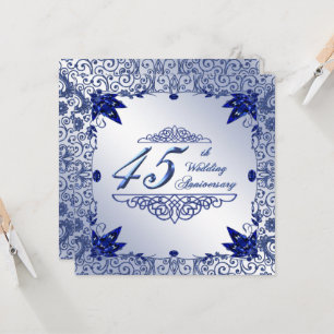 Invitation Saphir 45e Anniversaire de Mariage 5,25