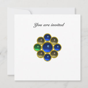 Invitation Saphir agate blanc MON