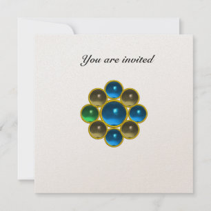 Invitation Saphir agate or blanc MON