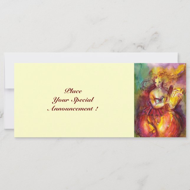 Invitation SAPHO, rouge jaune vert brillant (Devant)