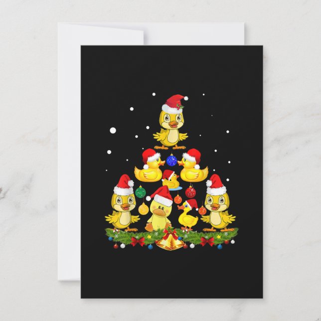 Invitation Sapin de Noël Canard (Devant)