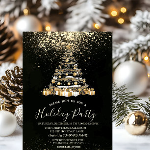 Invitation Sapin de Noël Confetti Fête de Noël