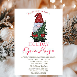 Invitation Sapin de Noël du Père Noël Maison Ouverte de Fêtes
