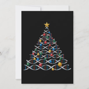 Invitation Sapin de Noël en hélice d'ADN Professeur de biolog