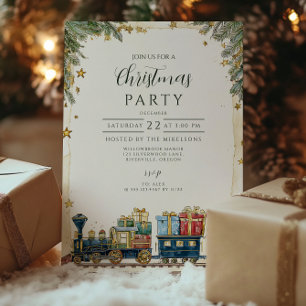 Invitation Sapin de Noël et Train des Cadeaux