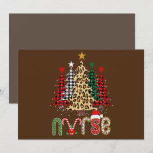 Invitation Sapin de Noël Stéthoscope Infirmière RN LPN Infirm